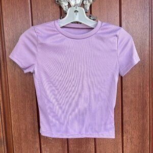 Shein Fitted Purple Top